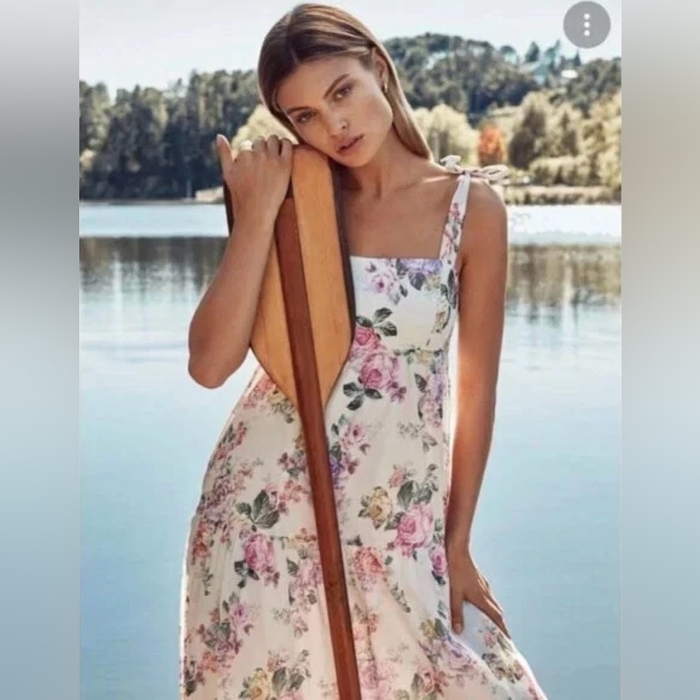 Floral White Dress